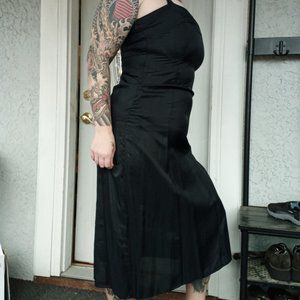 Vintage 80's Black Slip Dress